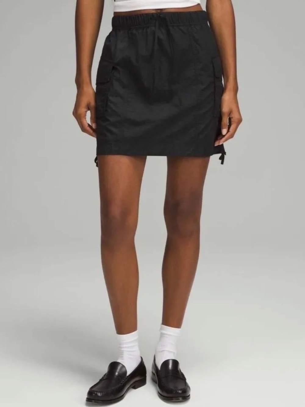 Lululemon Nylon Cargo Mini Skirt Black